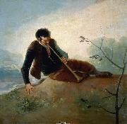 Francisco de Goya Pastor tocando la dulzaina oil painting on canvas